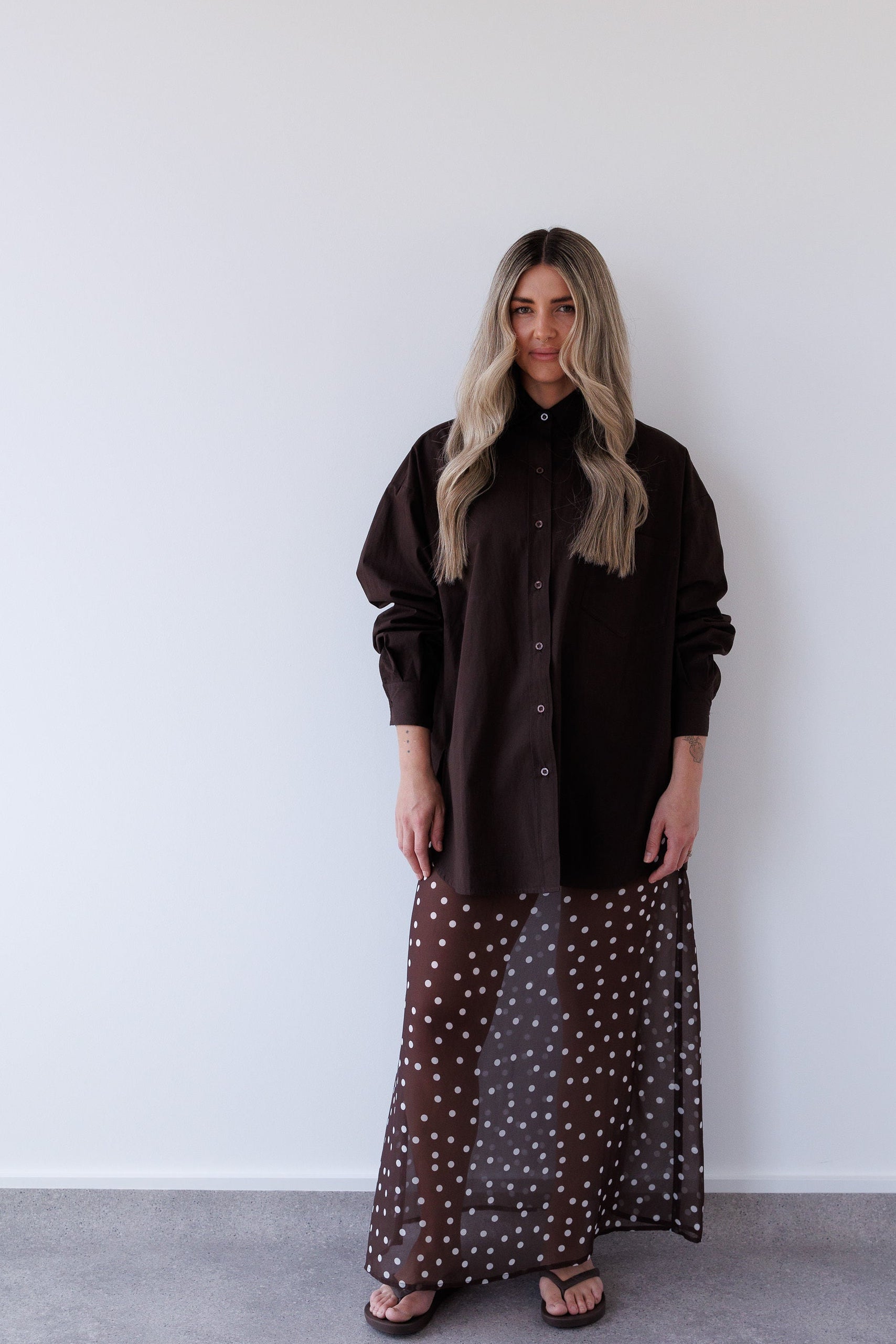 Bec Shirt in Chocolate Mabel