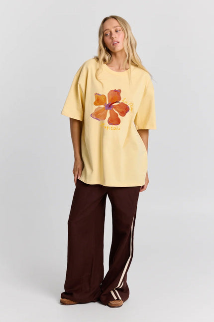Le Fluer Oversized Tee in Butter