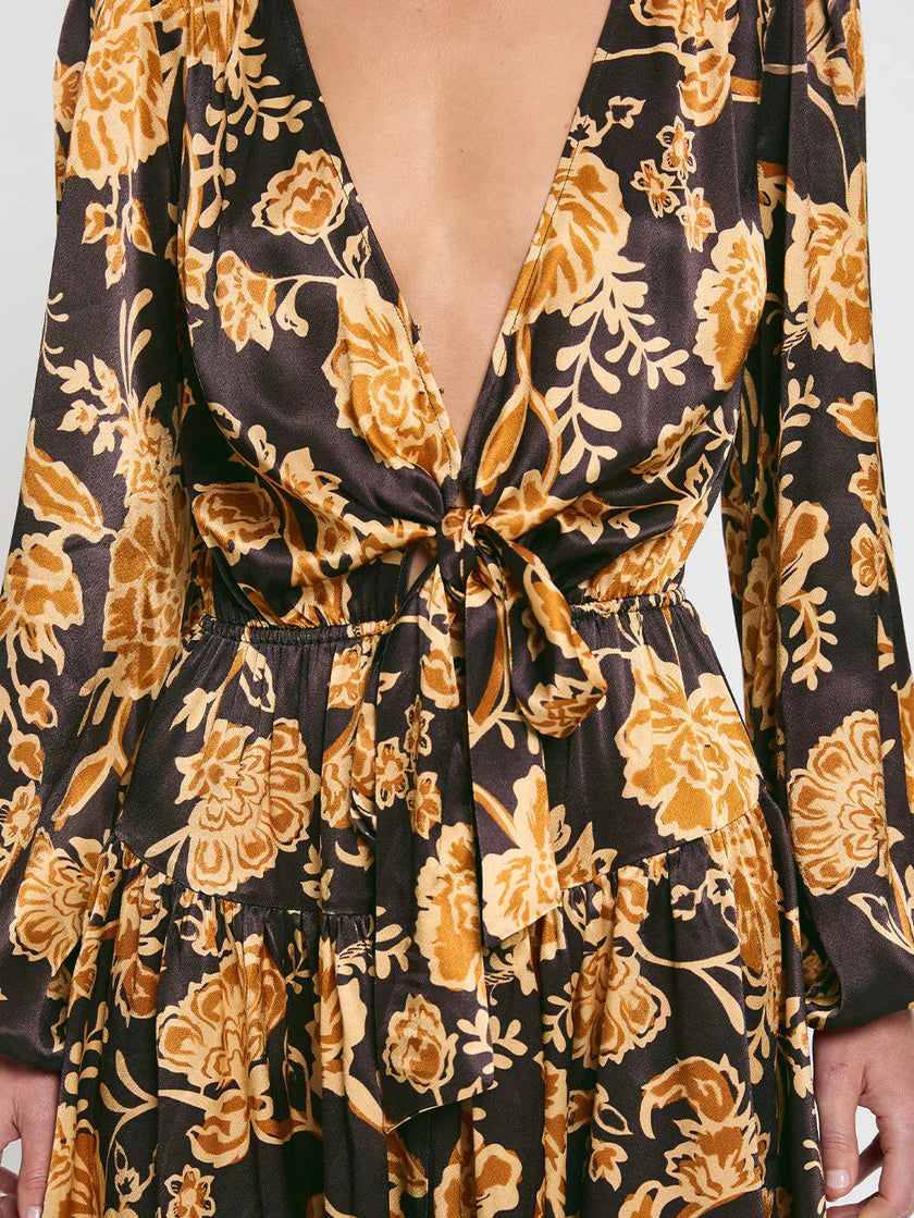 Kaia Tie Front Mini Dress Kivari